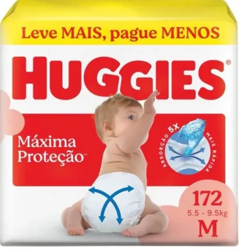 Oportunidade! Fraldas Huggies 172 M