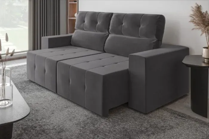 Sofá Retrátil Reclinável 2m - Conforto Total