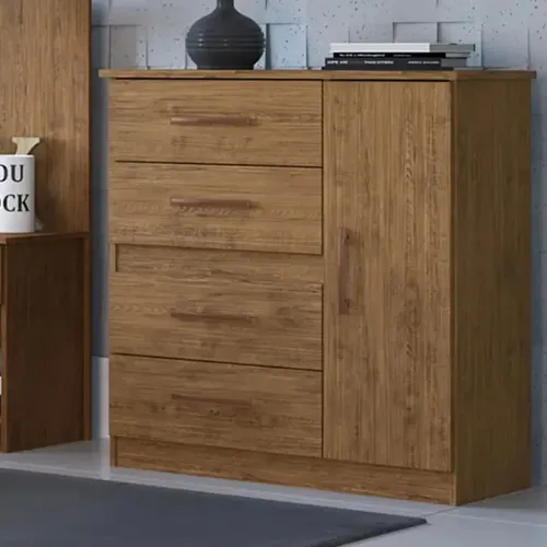 Cômoda Caribe Doripel 4 Gavetas 1 Porta _ pronta entrega