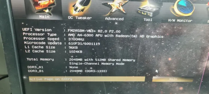 Placa mãe Asrock Fm2a58-vg3+, A4 6300