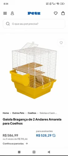Gaiola Bragança de 2 Andares para Coelhos