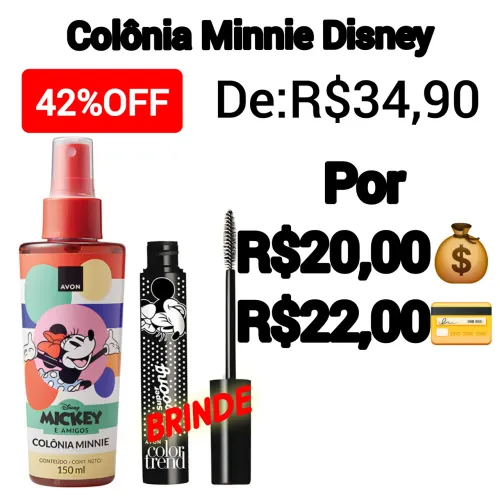 Colônia Infantil Minnie+BRINDE-Avon