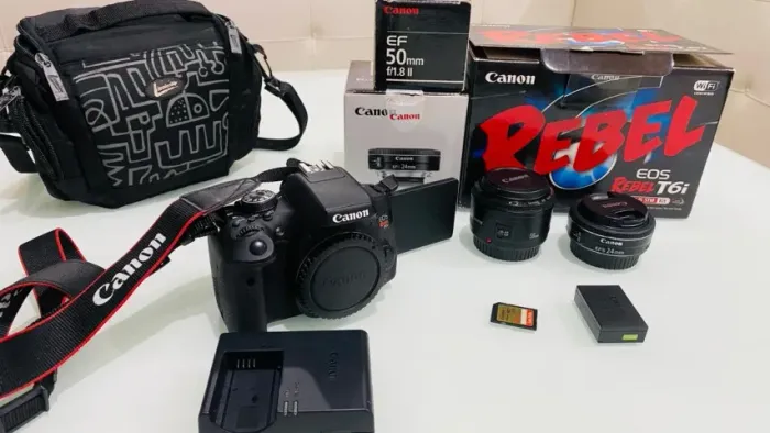 Canon T6i+ Lente 50mm + Lente 24mm