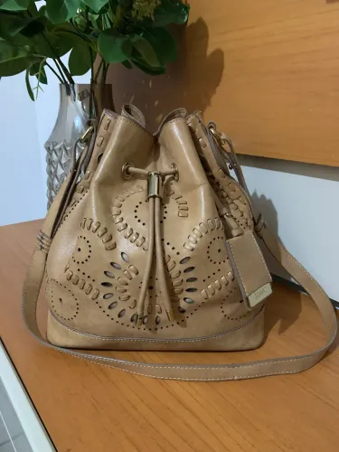 Bolsa Schutz couro verdadeiro bege