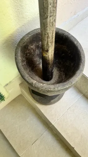 Pilão de madeira em excelente estado. Antiguidade 