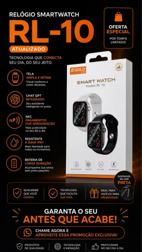 Relógio inteligente smartwatch atualizado