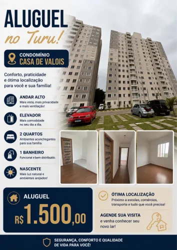 Alugo Apartamento 2 quartos Condominio Casa de Valois, Turu São Luís Maranhão 