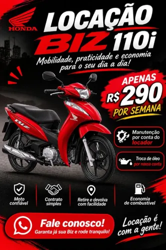 Aluguel de moto Honda biz