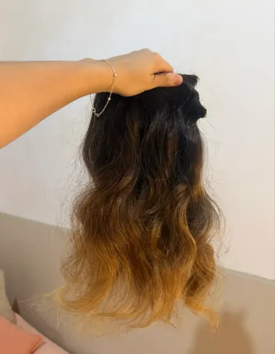 Cabelo brasileiro 140 gramas mechado