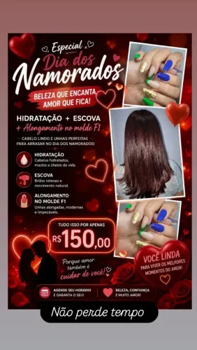 Hidratação e escova / Alongamento no molde F1