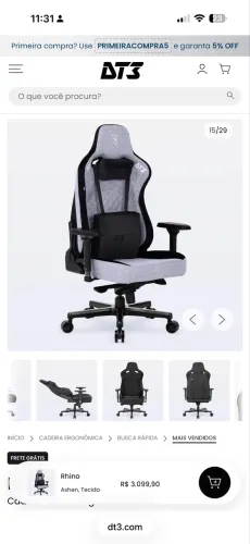 Cadeira ergonômica DT3 Rhino