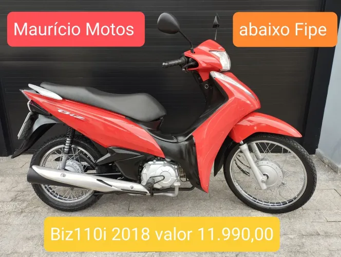 Honda Biz 110i 2018 abaixo Fipe faço no cartão