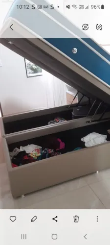 Cama box baú com colchão tamanho quin