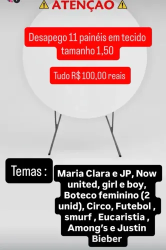 Painel rendo 1,50 festas