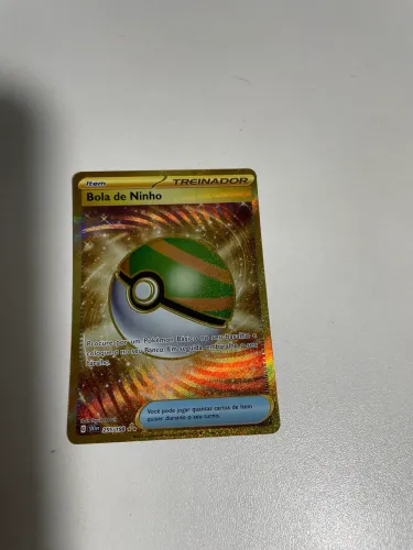 Carta Pokémon , Bola de ninho gold (perfeito estado)