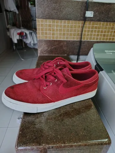 Nike SB Stefan Janoski Camurça Vermelho, Tamanho 42