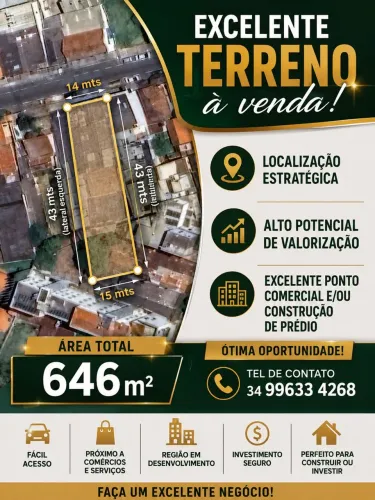 Terreno à Venda - Centro, Patos de Minas