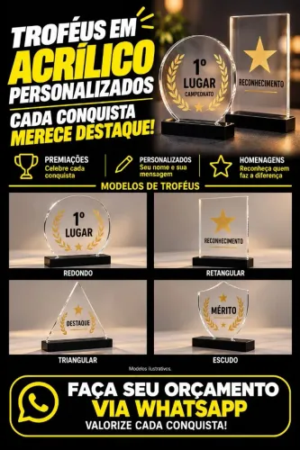 Troféu em Acrílico