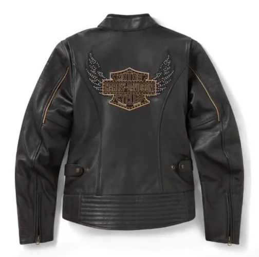 Jaqueta feminina de couro Harley-Davidson