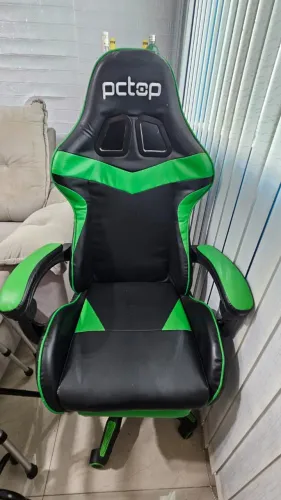 Cadeira Gamer PCTop Preta e Verde