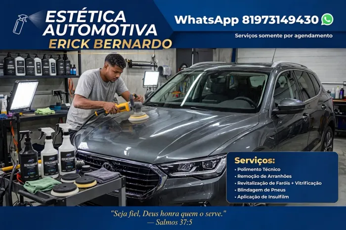 Pintura automotiva e Serviços de estética automotiva Revitalização de pintura