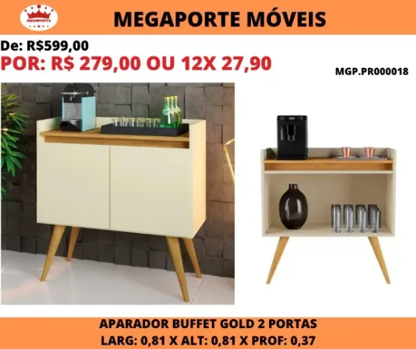APARADOR BUFFET 2 PORTAS