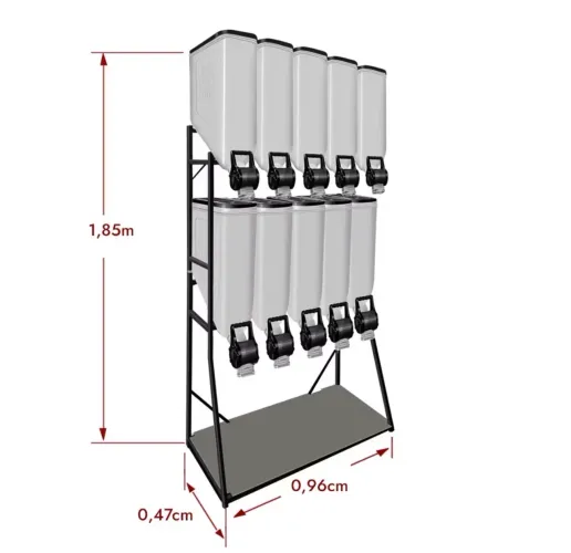Expositor de ração 10 dispenser