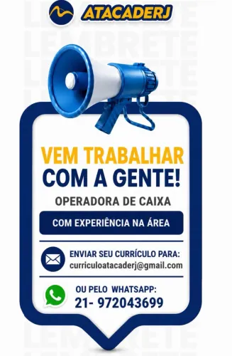Contrata-se OPERADORA DE CAIXA