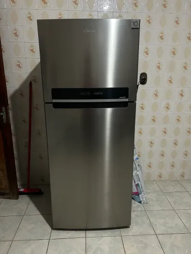 Geladeira Midea Frost Free Duplex 473l Inox Bivolt Inverter