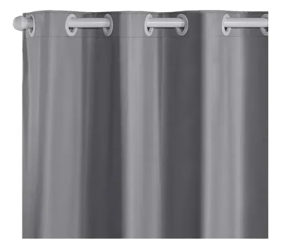 Cortina blecaute cinza pvc 1,55ax 2,66c