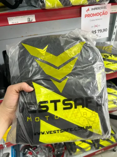 Colete com bolso de zíper para motoboy