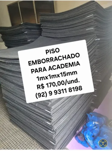 Piso emborrachado para academia  