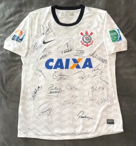 Camisa Corinthians 2012 - Modelo jogador autografada - Mundial de Clubes