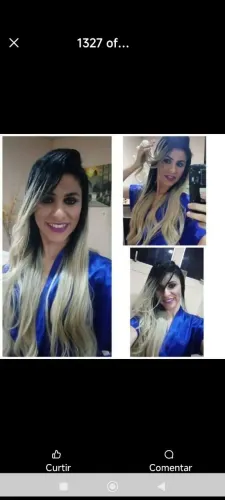 Vendo pacote de cabelo Bio Vegetal loiro 70/75 cm com ombre Hair em telas 