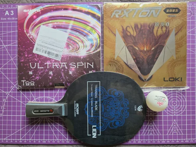 Raquete Profissional - Boer Lion + Rxton 1 + T88 Ultra Spin