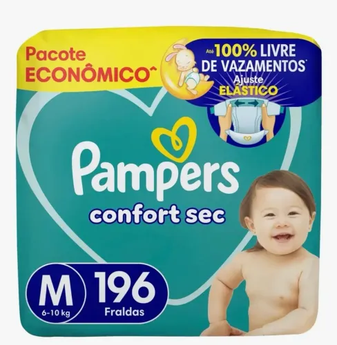 Fraldas Pampers Confort Sec - M - 2 pacotes