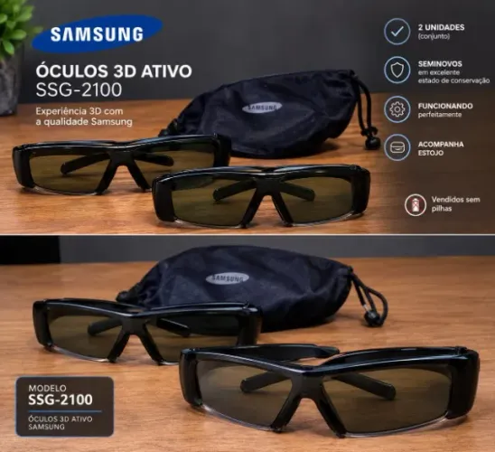 óculos samsung 3d ssg-2100ab ativo preto (seminovo)