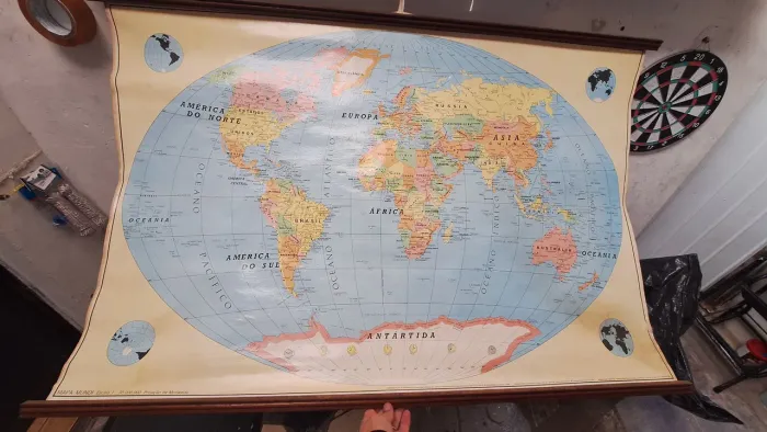 Mapa mundi antigo  126x80 