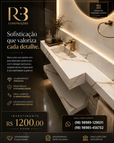 Pias em porcelanato