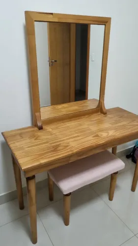 Penteadeira de Madeira Maciça com Espelho