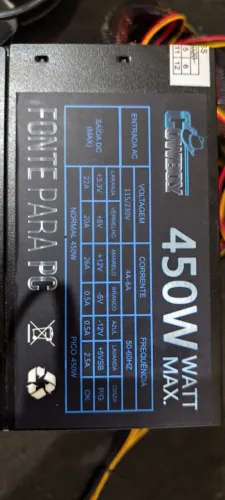 Fonte de 450 WATTS da cowboy pra Pc 