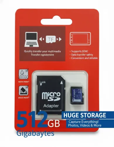 Cartão MicroSD 512gb Novo.