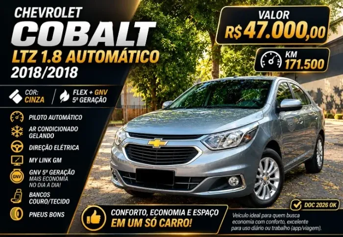 Chevrolet Cobalt LTZ 1.8 8V Econo.flex 4P Aut. 2018