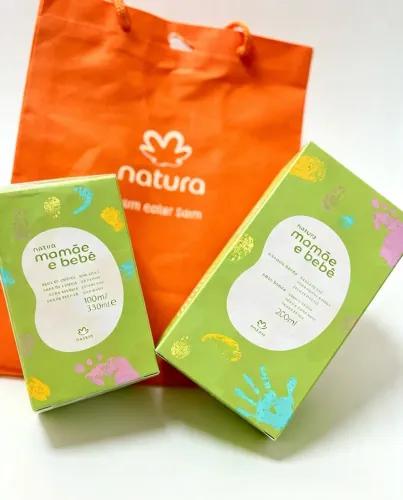 Kit Natura Mamãe e Bebê - Água de Colônia + Sabonete Líquido | Lacrados