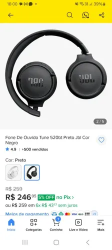 Fone original JBL