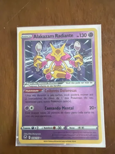 Carta Pokémon alakazam radiante (059/195)