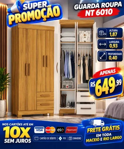 OFERTAS DE GUARDA ROUPA SOLTEIRO APARTI DE