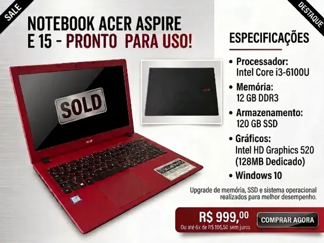 Notebook Acer Aspire E15