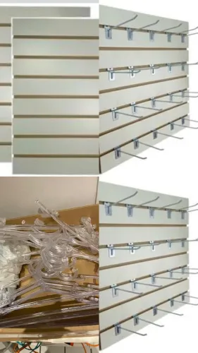 PAINEL CANELADO + GANCHOS + CABIDES