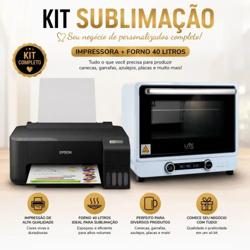 Forno 3 D Live sub 40litros + impressora sublimatica